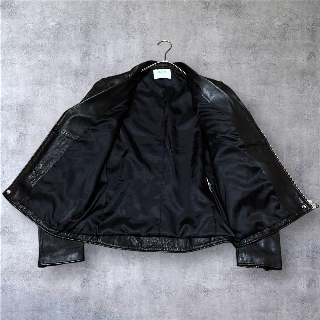 美品 STUDIOUS ラムレザー ダブルライダース 黒 サイズ2 日本製