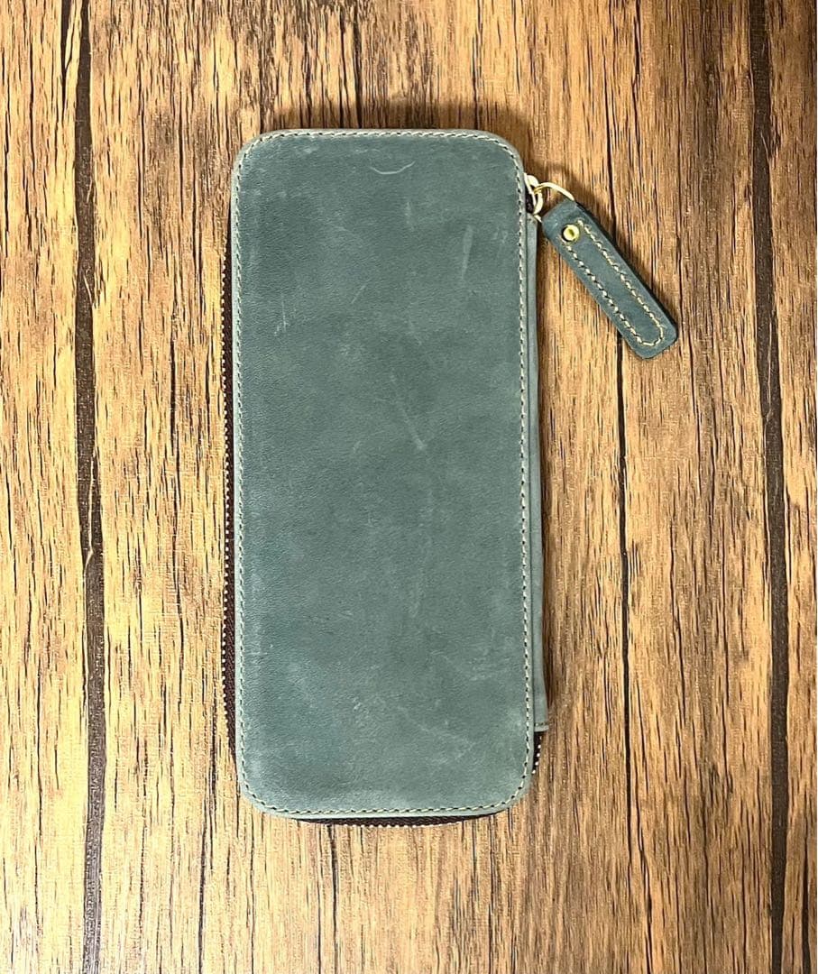 【新品】バハギア ペンケース クレイジーホース オリジナルグリーン