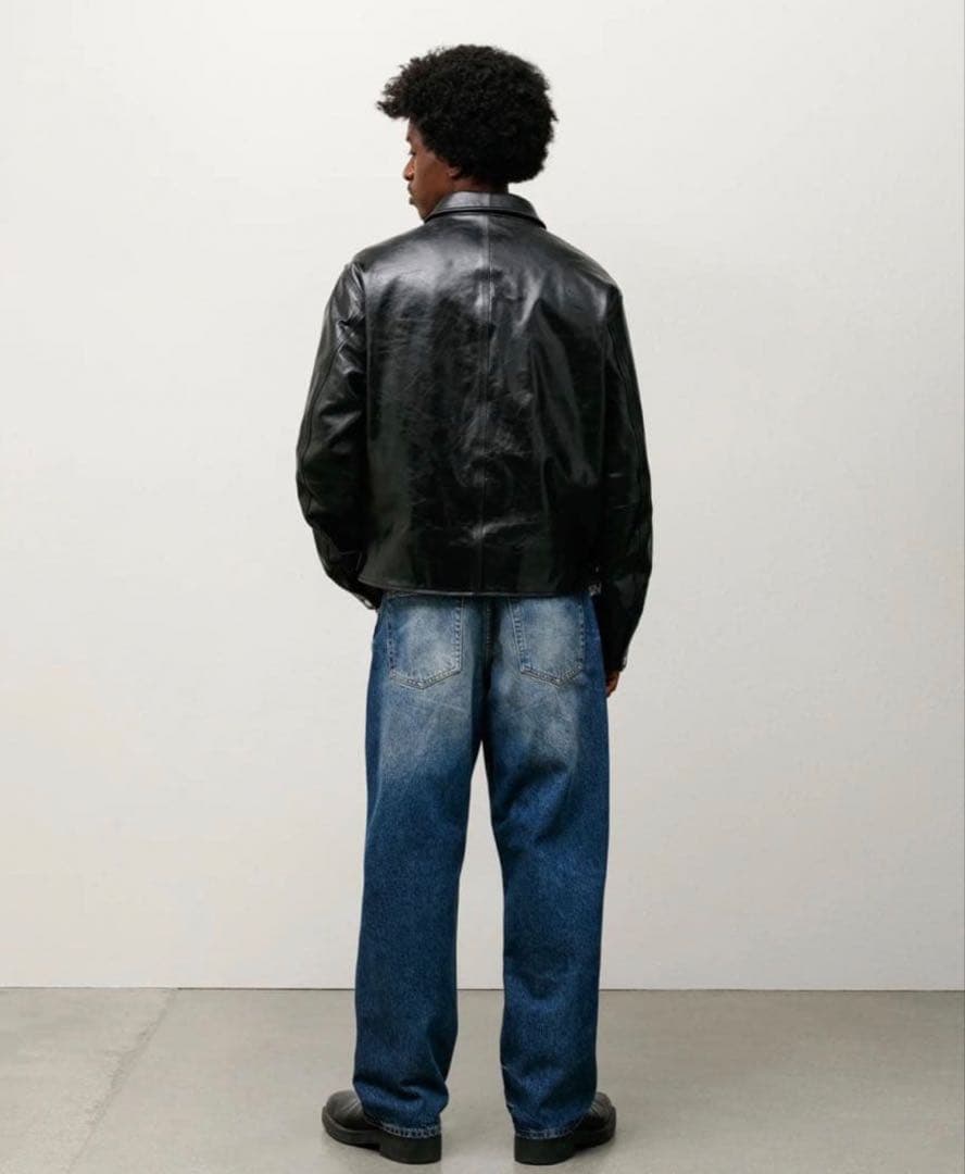 Stussy Garage Jacket Leather ジャケット レザー M