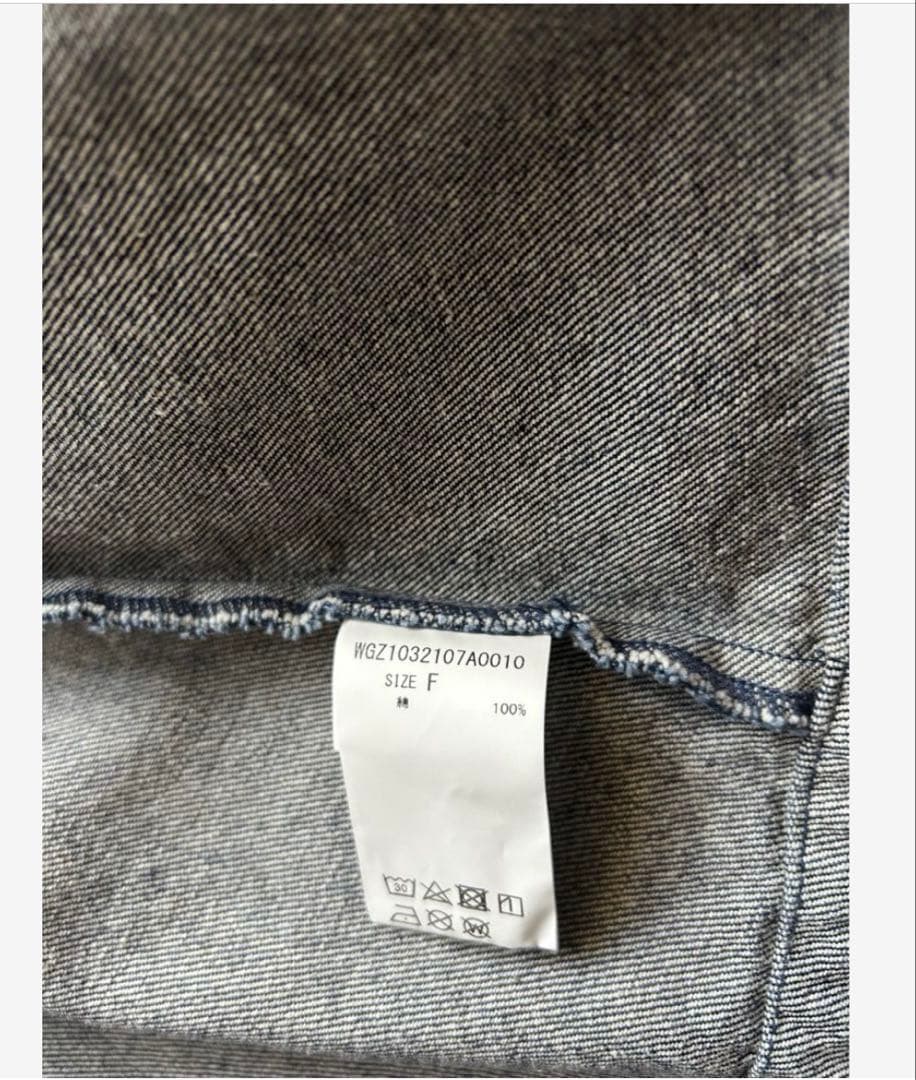 Whim Gazette デニムペプラムジレベ ストジップアップフリ-美品