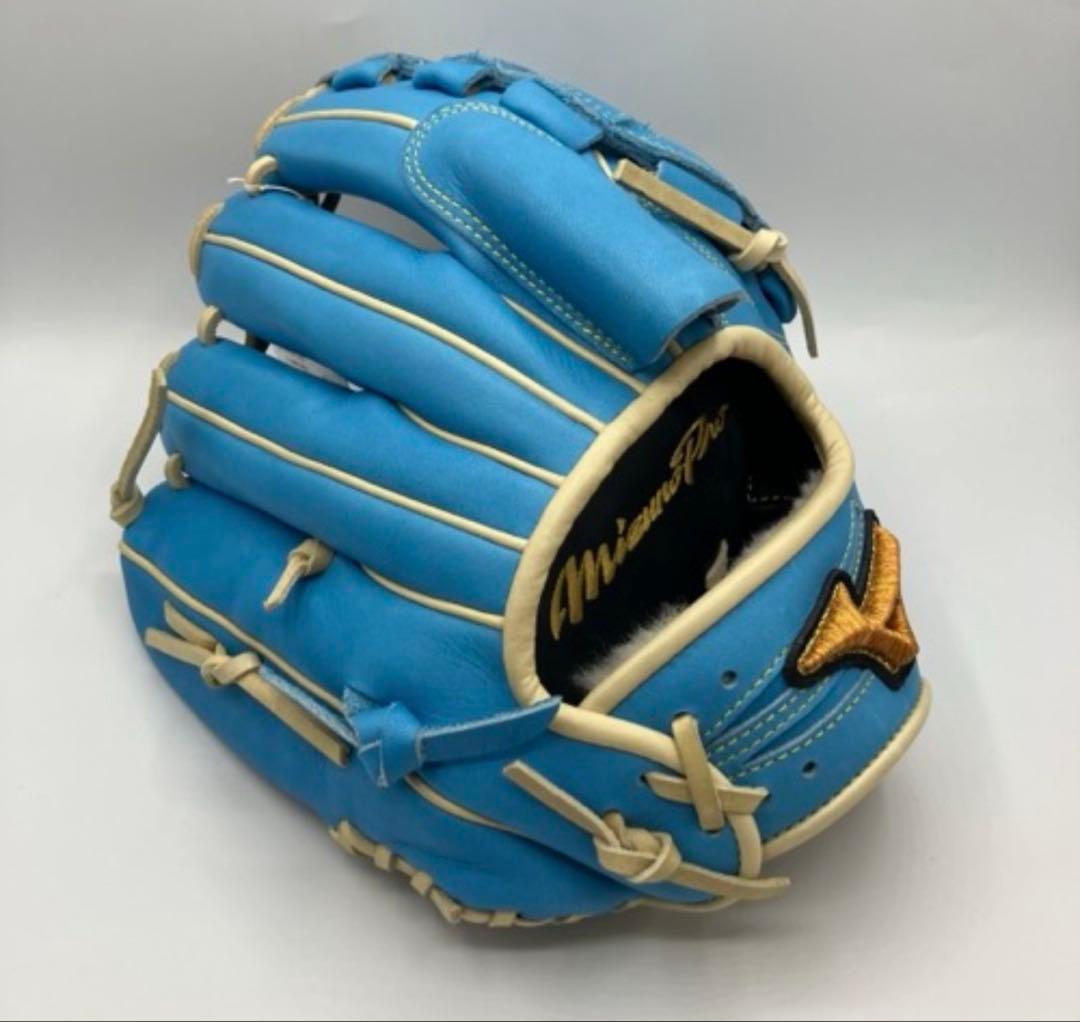 ミズノプロ 軟式オーダーグローブ 投手用 スカイブルー　今永モデル5ミリ小　新品