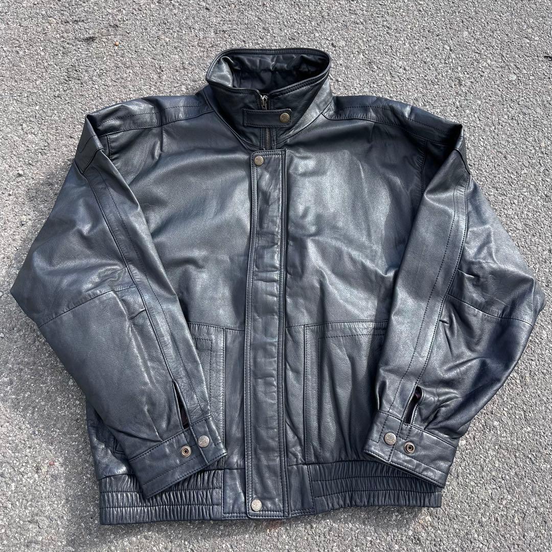 【美品】 Valentino uomo レザーブルゾン old 黒 最終値下げ