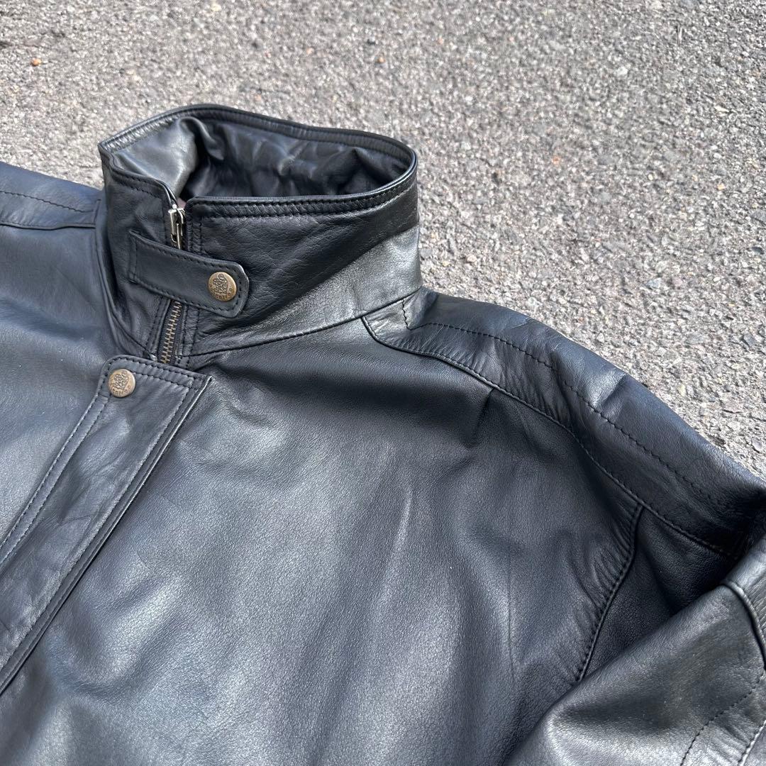 【美品】 Valentino uomo レザーブルゾン old 黒 最終値下げ
