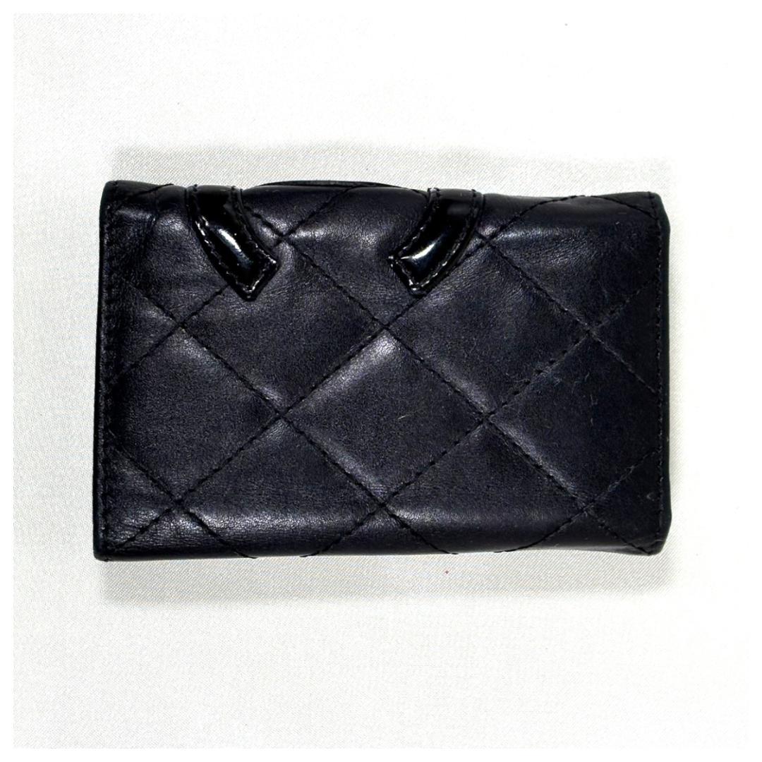 CHANEL カンボン ブラック ピンク キーケース キルティング