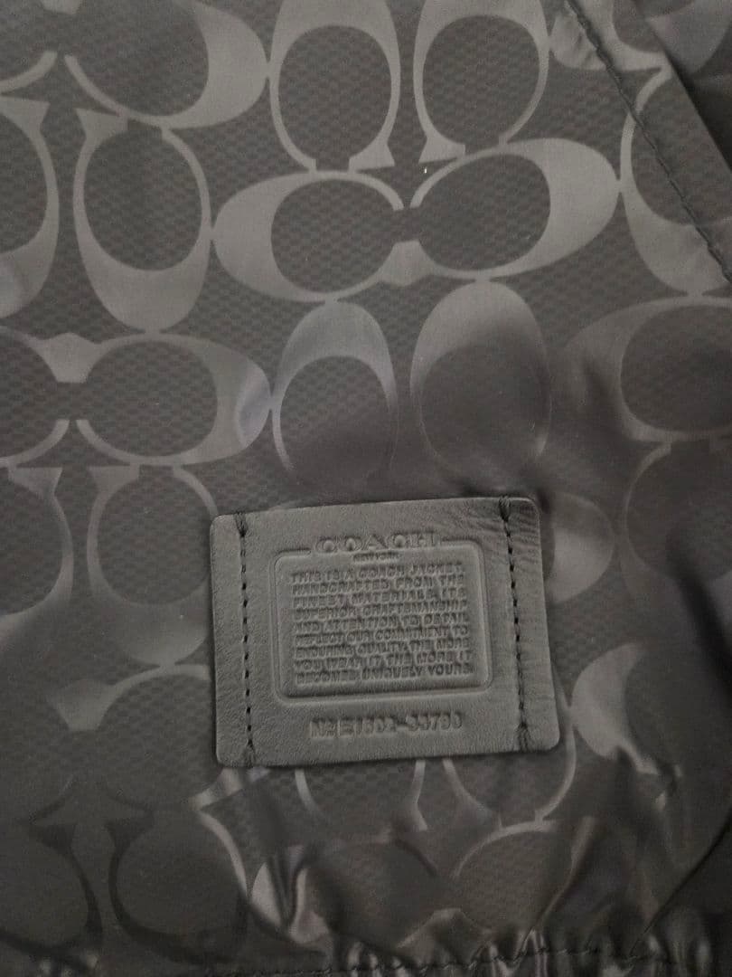 【極美品】COACH ラムレザー フーデッドジャケット シグネチャー 黒