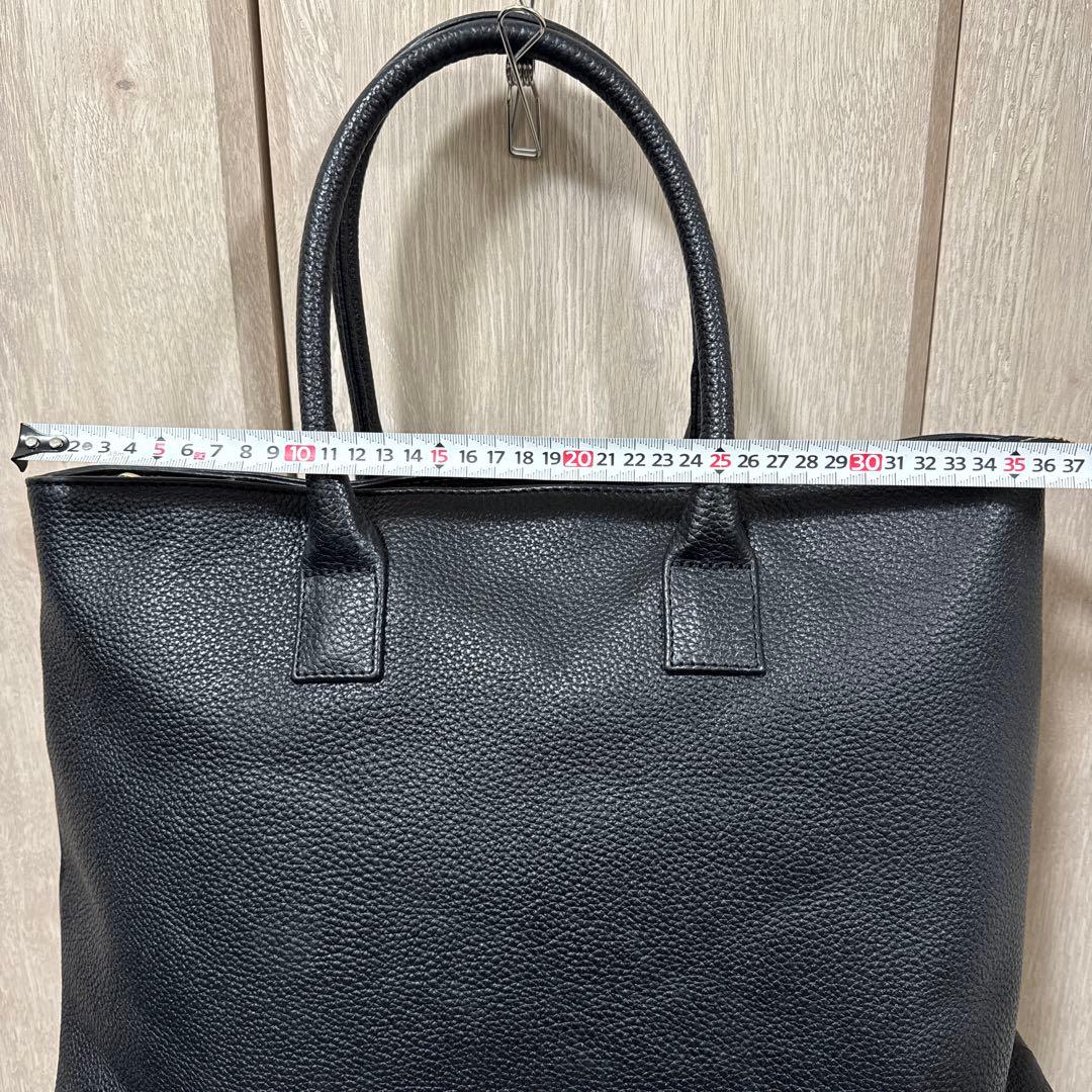 HushTug ハッシュタグ トートバッグ レザー ビジネスバッグ ブラック
