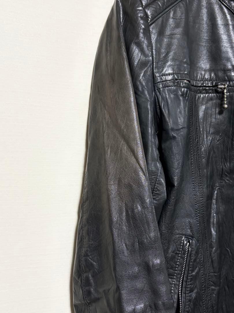 プレッジ　Pledge レザージャケット　サイズＬ　ナンバーナイン