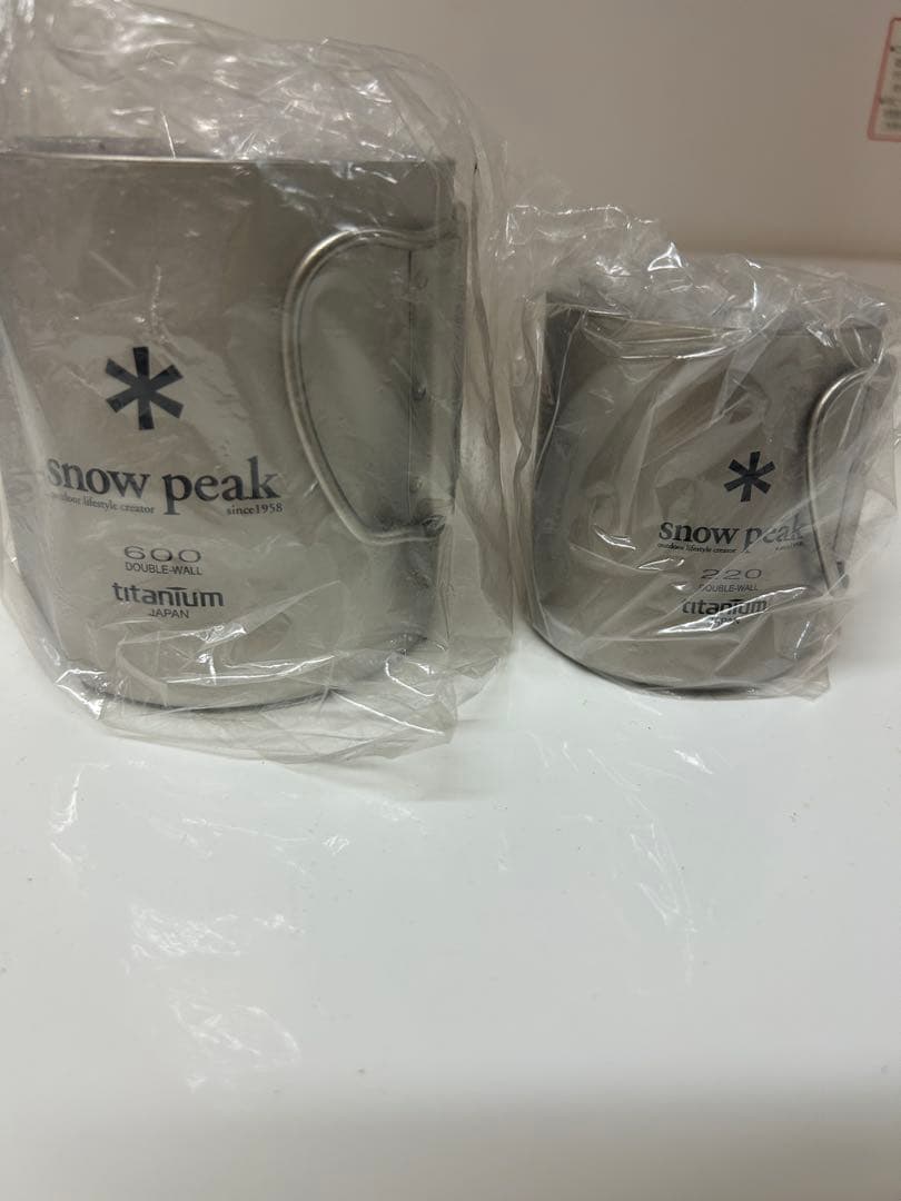 peak チタンダブルカップ 600ml 220ml セット