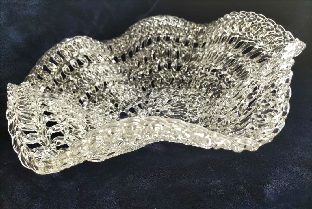 アデリア クリスタル フルーツバスケット ガラス工芸品