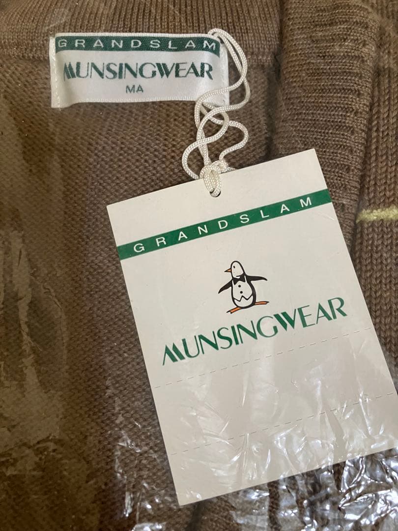 新品タグ付き80年代　日本製　Munsingwear チェック柄ベストM