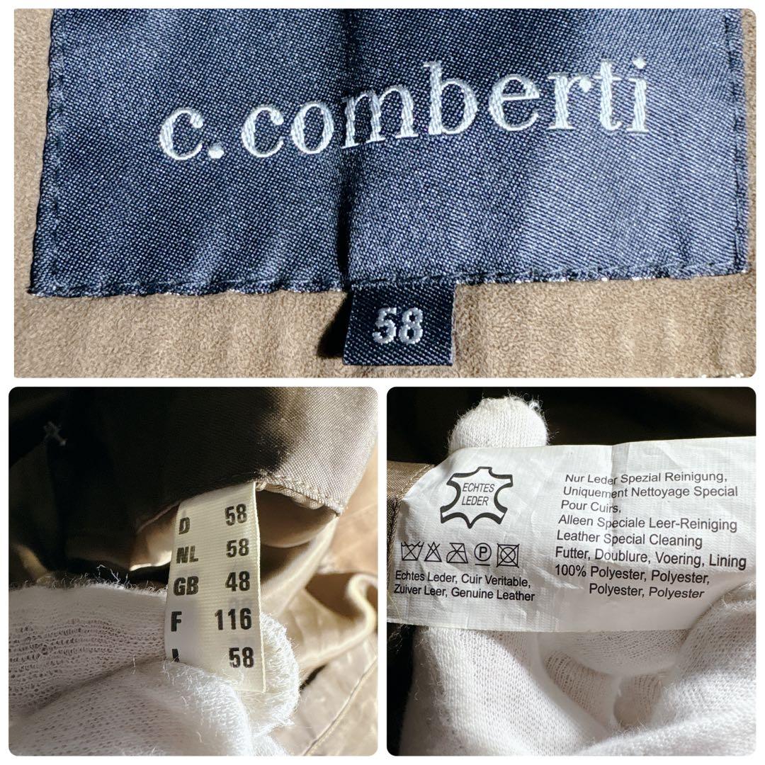 c.comberti スエード レザー ジャケット XXL相当 本革 ブラウン