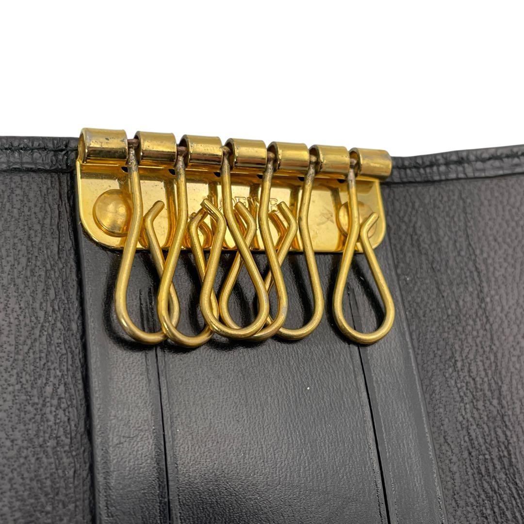 美品! LOEWE ロエベ レザー 6連キーケース ブラック