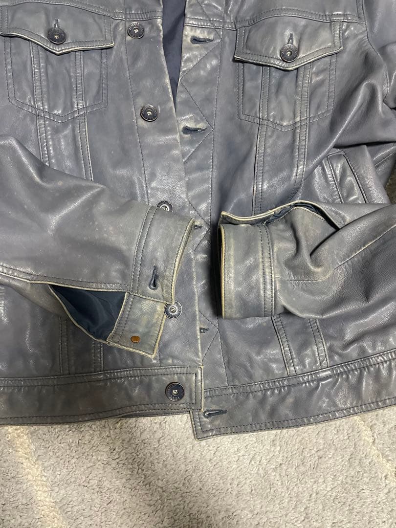archive ARMANI JEANS レザートラッカージャケット