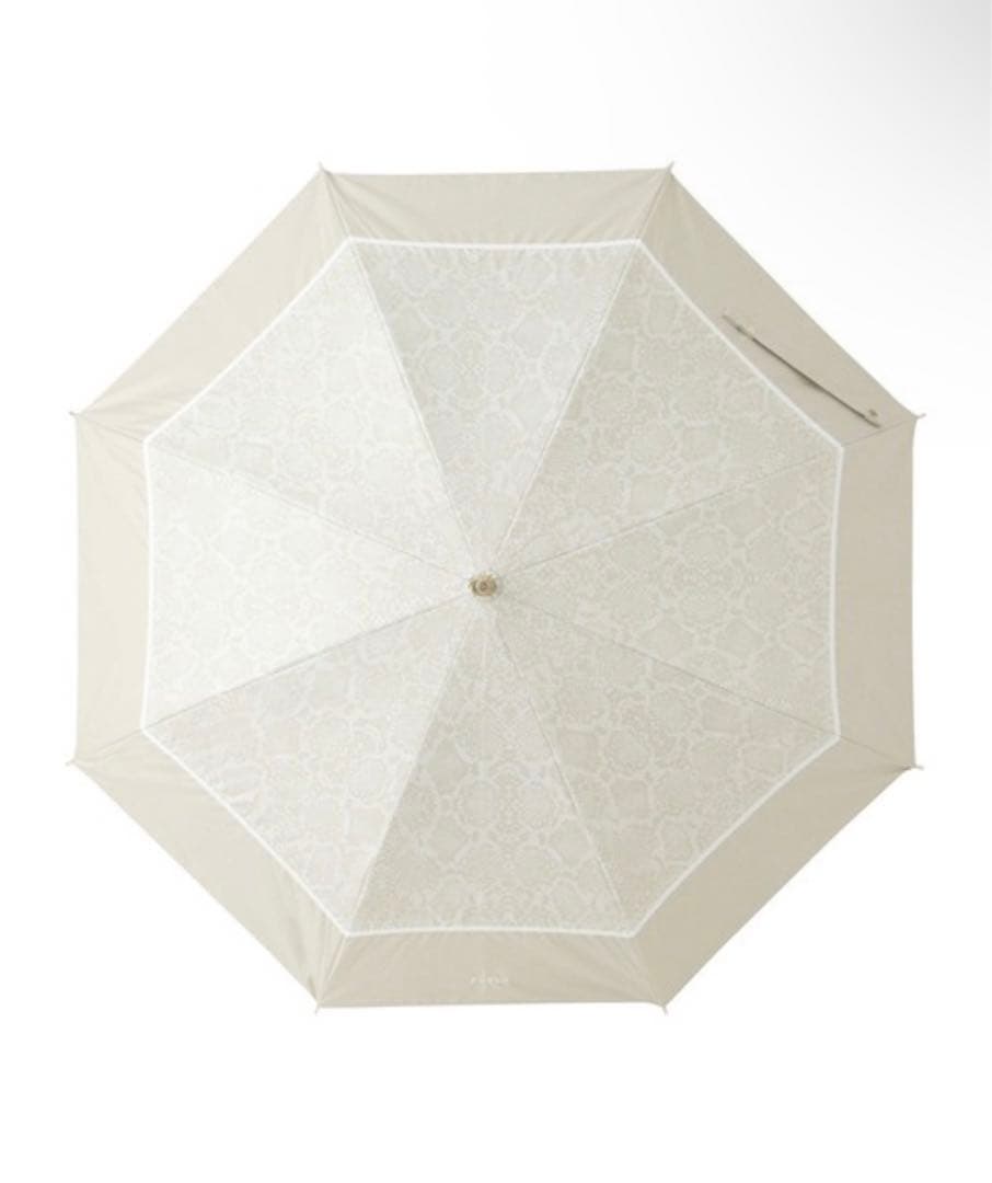 2024 FURLA フルラ 傘 晴雨兼用日傘雨傘 パイソン柄 ベージュ