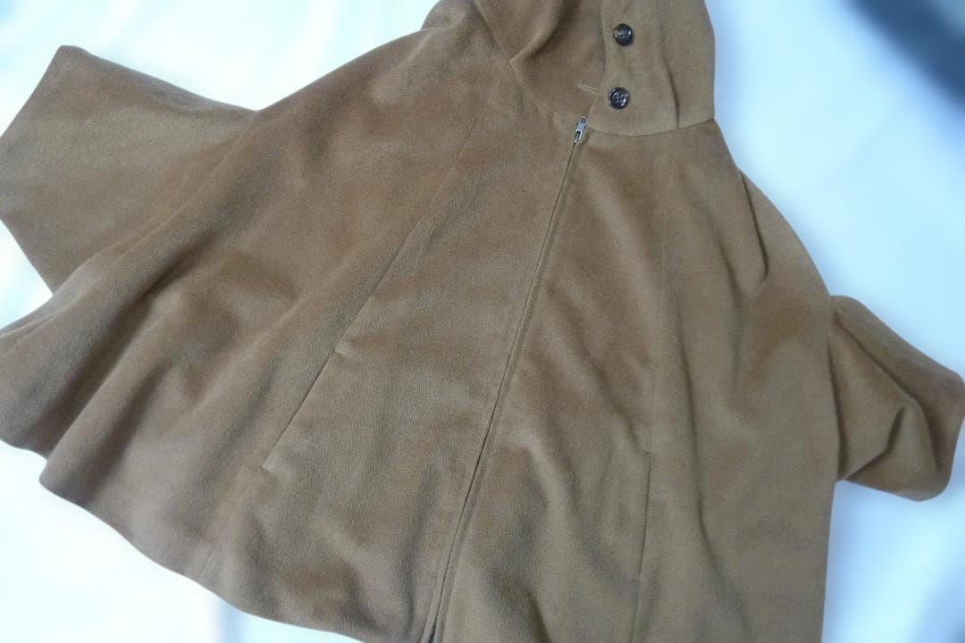 BEARDSLEY ビアズリー ポンチョ ケープ コート キャメル F