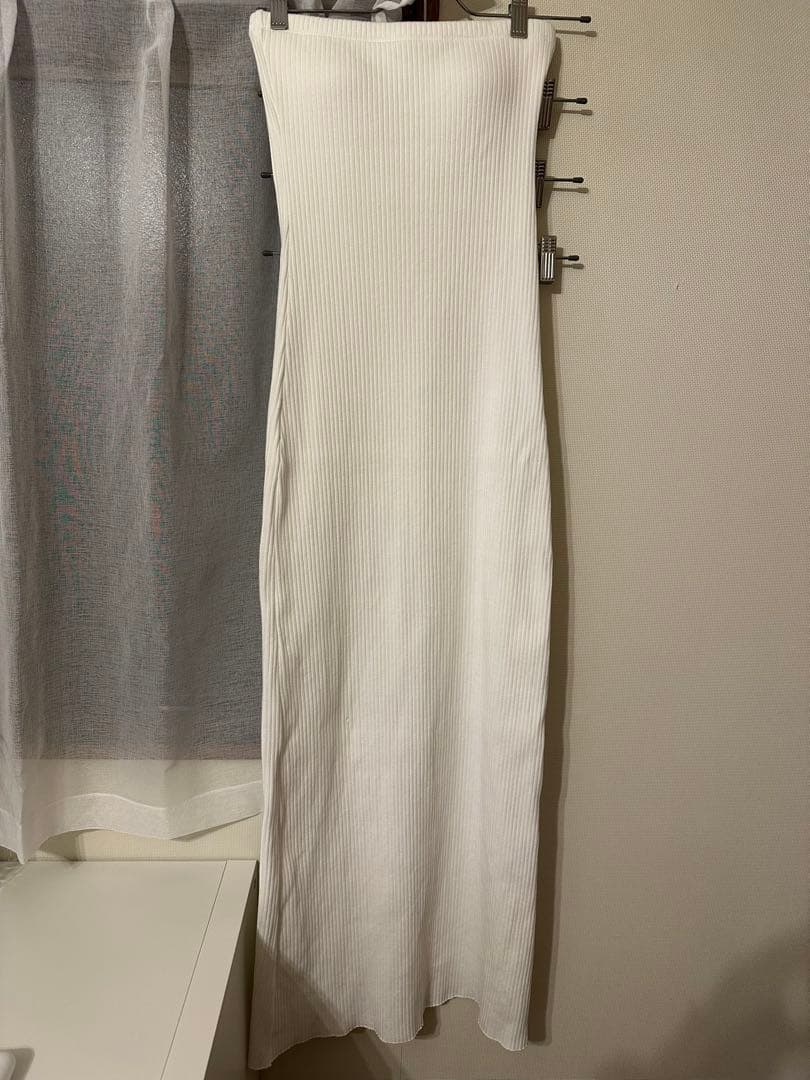 ALEXIA STAM Rib Bare Top Dress リブワンピース