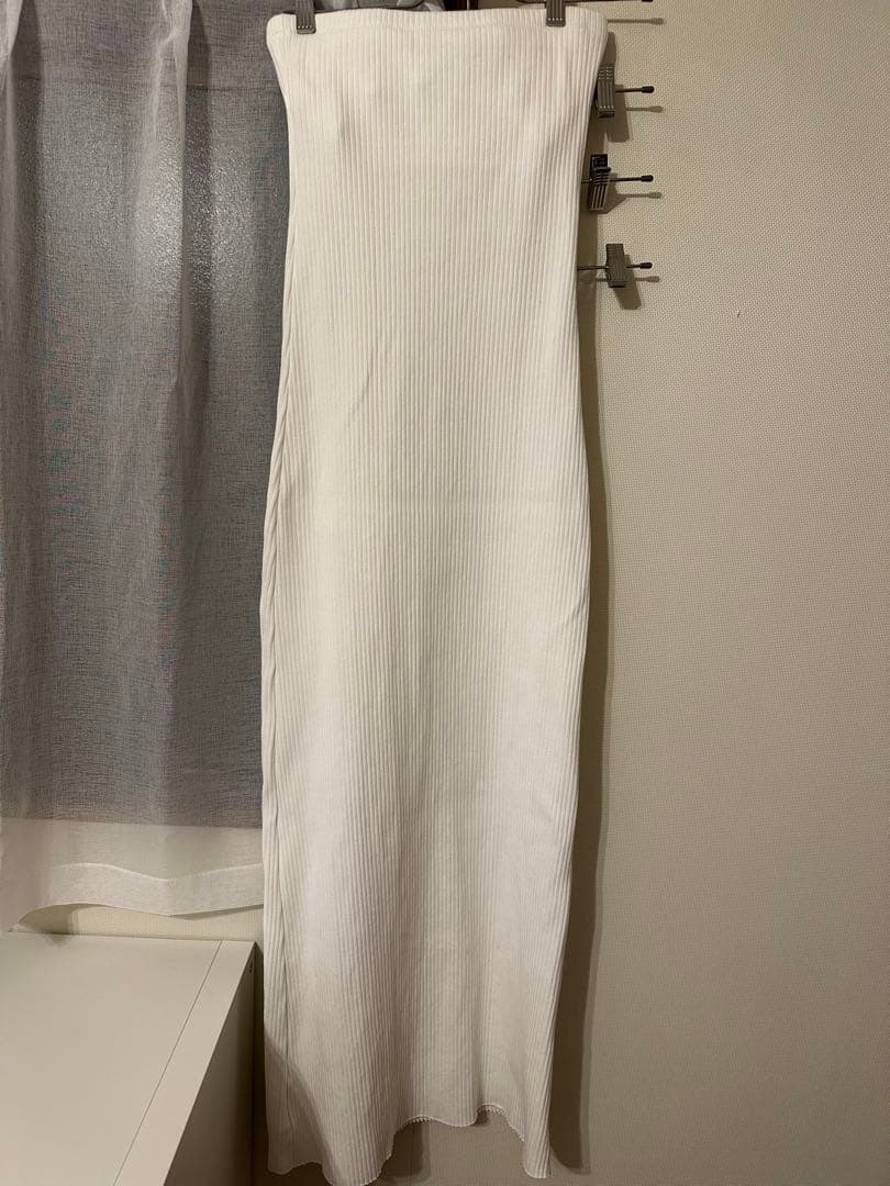 ALEXIA STAM Rib Bare Top Dress リブワンピース