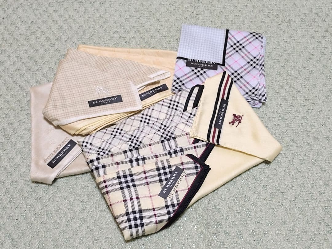 BURBERRYバーバリー・チェック柄ハンカチ6枚セット メンズ 紳士用