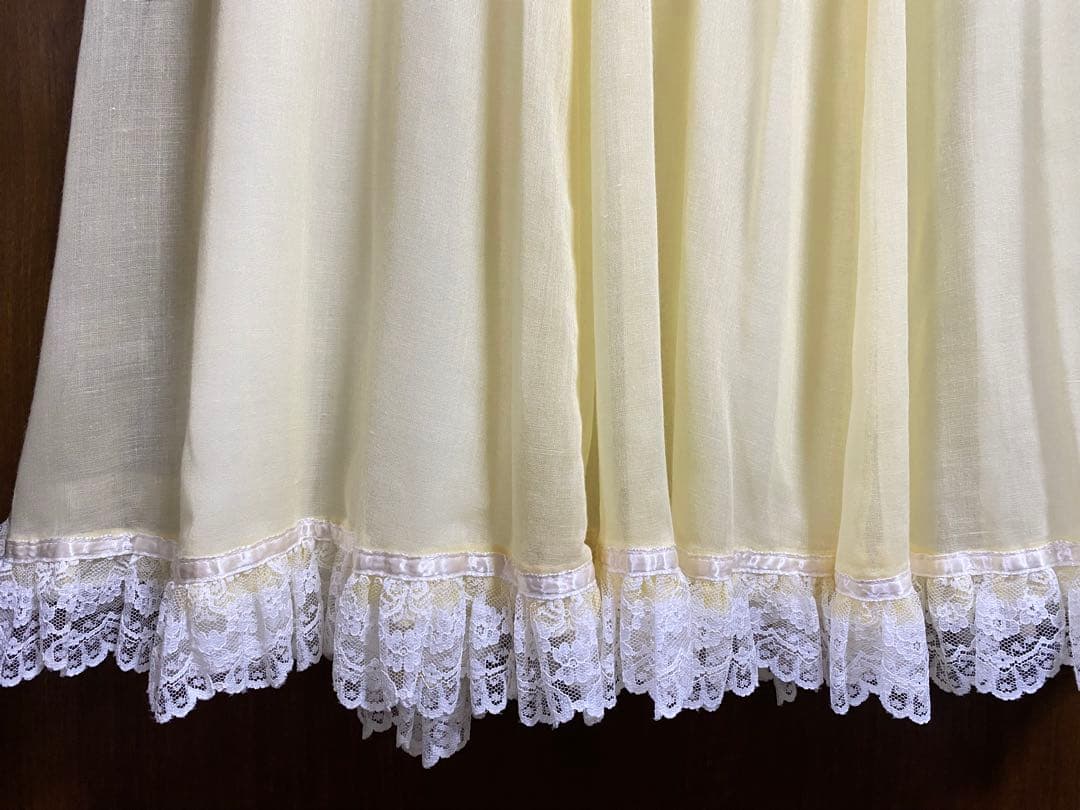 GUNNE SAX ロングワンピース クリームイエロー
