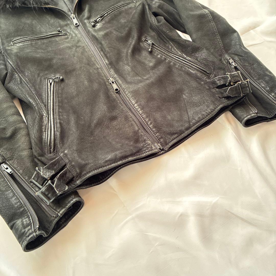 archive 本革 fur leather jacket y2k お兄系