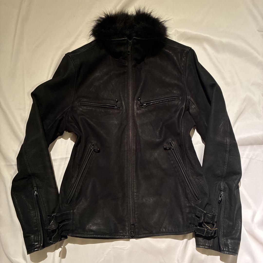 archive 本革 fur leather jacket y2k お兄系