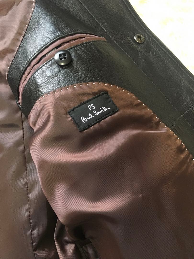paul smithレザー ジャケット　ライダース　シープスキン　羊革