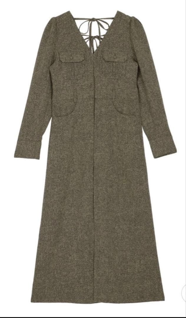アメリ ADORABLE BACK RIBBON TWEED DRESS