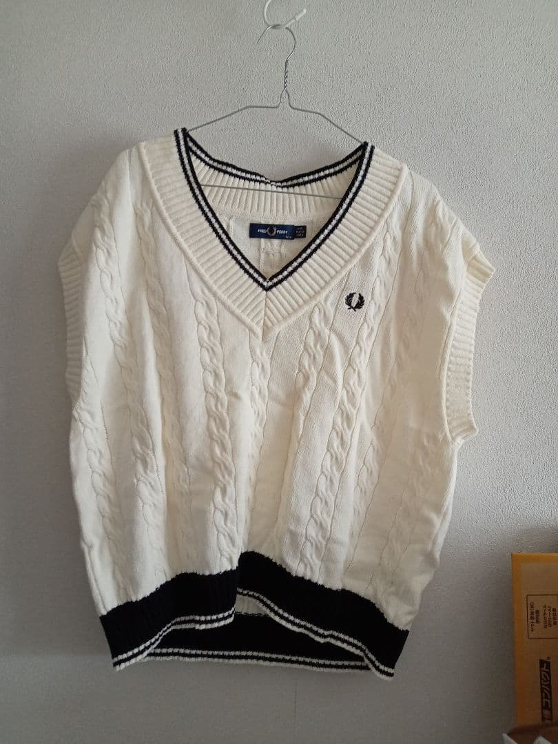 FRED PERRY x Ray BEAMS / 別注ケーブルニット ベスト