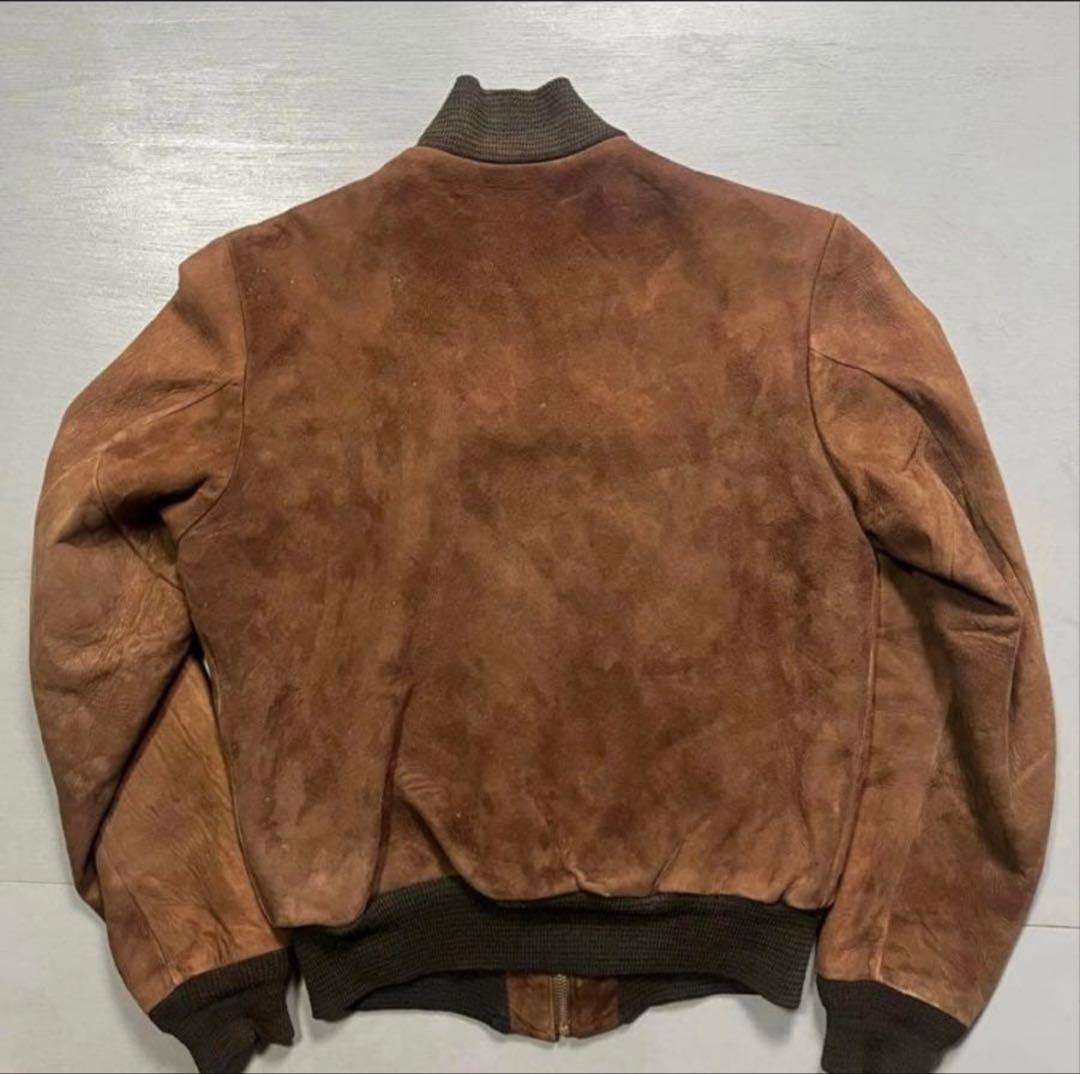 60's vintage レザージャケット　スエード　CONMARジップ　M
