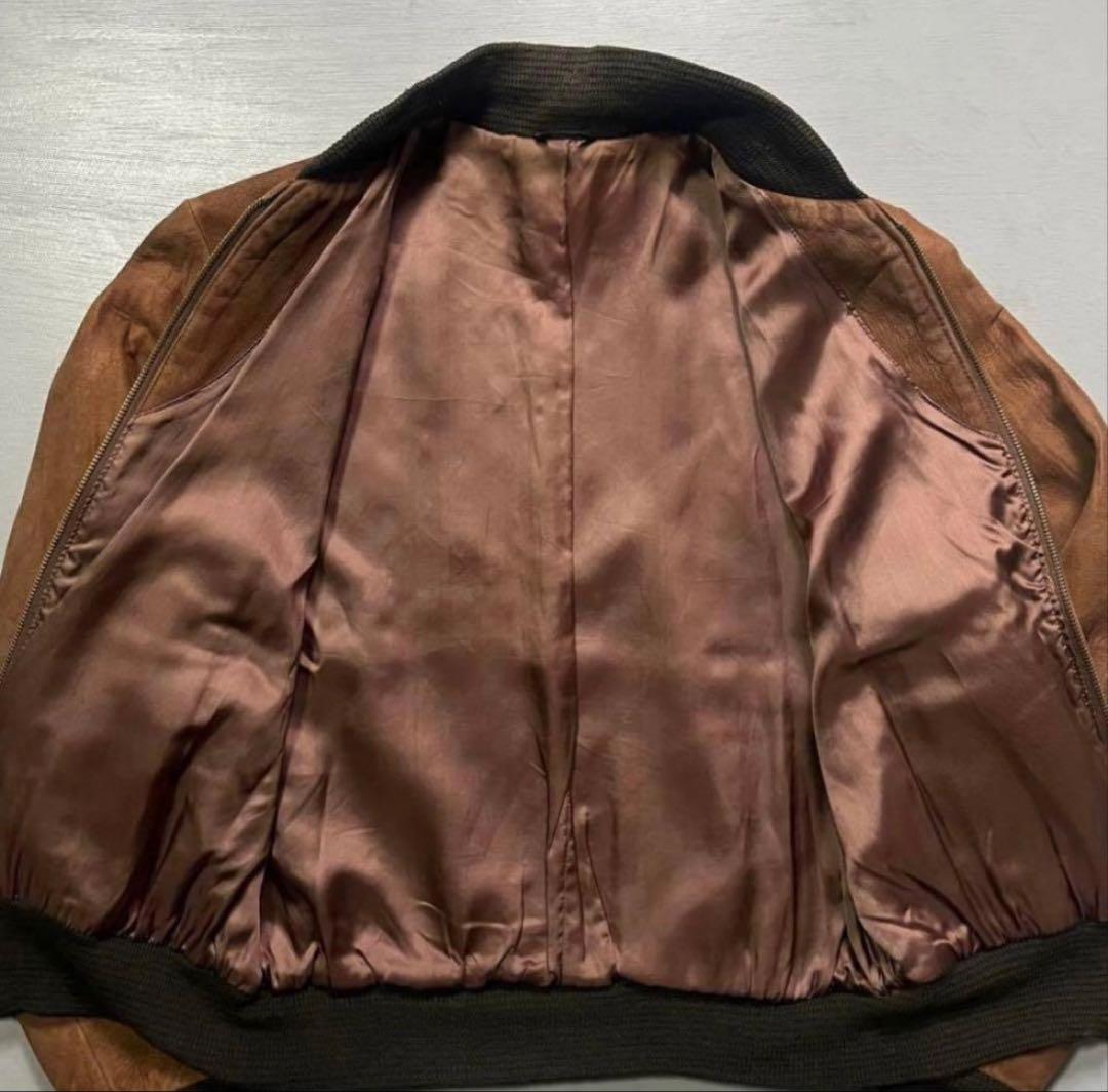 60's vintage レザージャケット　スエード　CONMARジップ　M