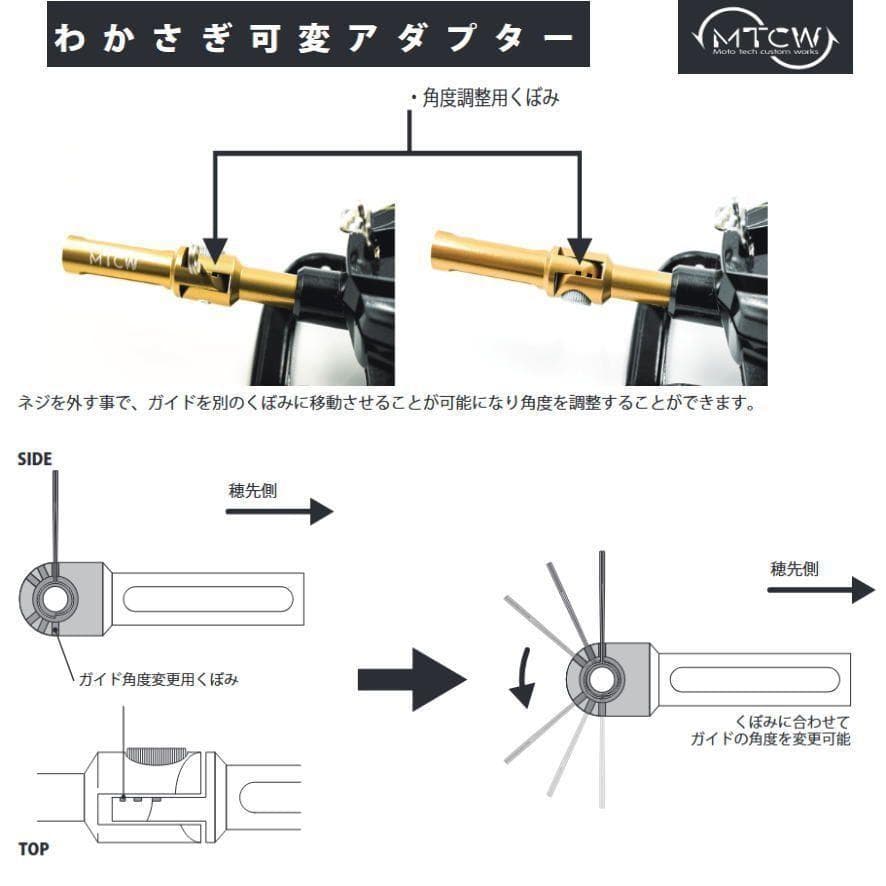 MTCW　ワカサギ　可変アダプター　チタン製