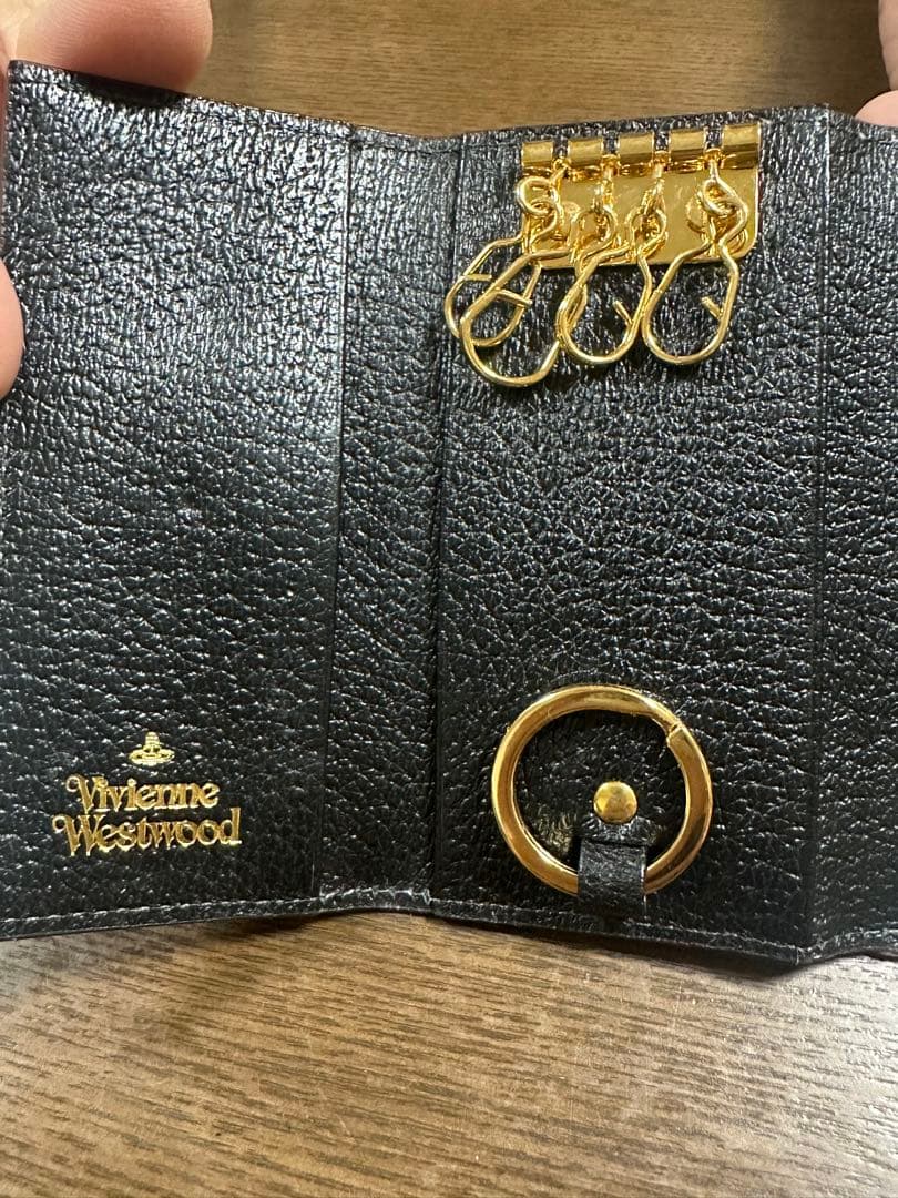 Vivienne Westwood 黒いレザーキーケース