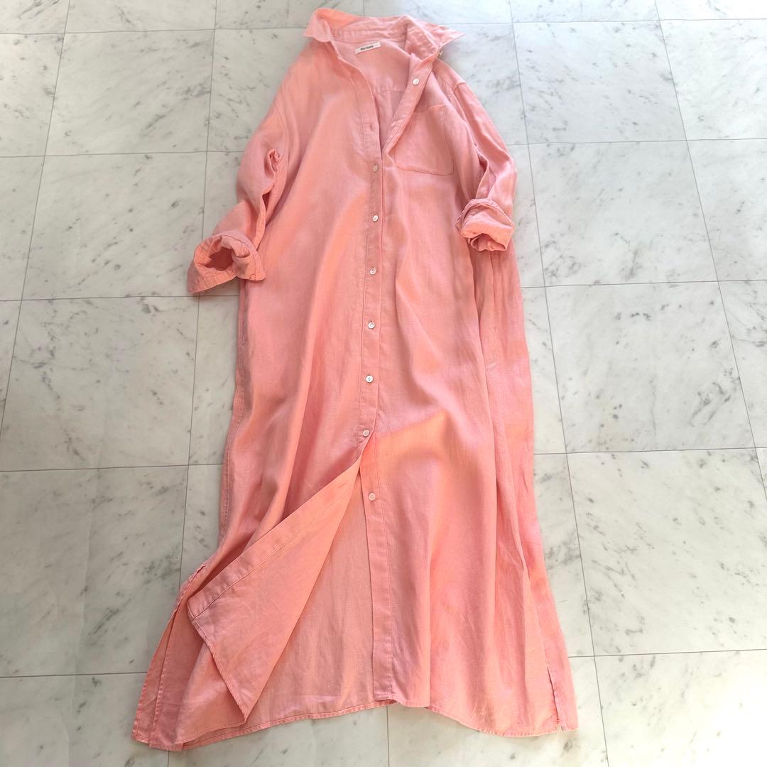 美品 定価3.4万円　ウィムガゼット ラミー リネンシャツワンピース 36