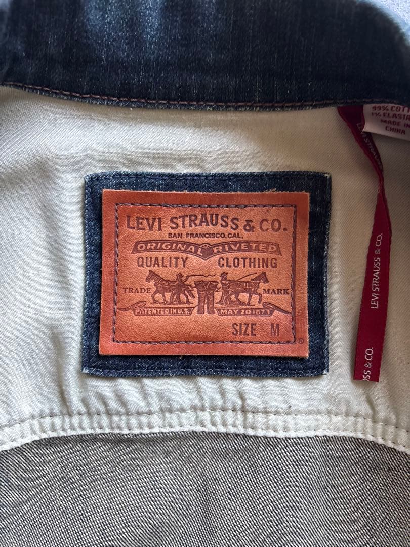 Levi's 1stタイプ 復刻 デニムジャケット70290 濃淡 ハチノス M