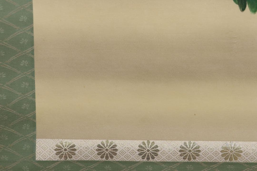 【複製】工芸画 酒井抱一「燕子花に水鶏図」絹本 掛軸 日本画 花鳥 MA449