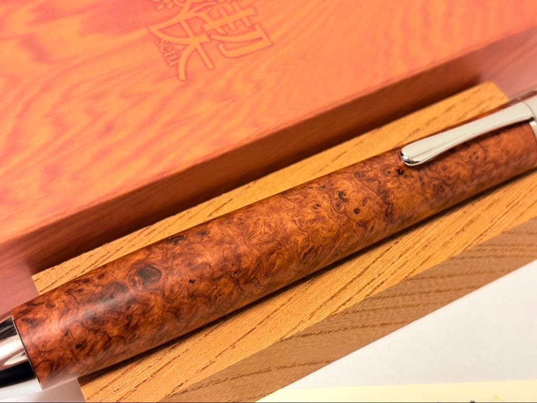 【新品未使用】工房楔 花梨こぶ杢 グラッソ 多機能ペン