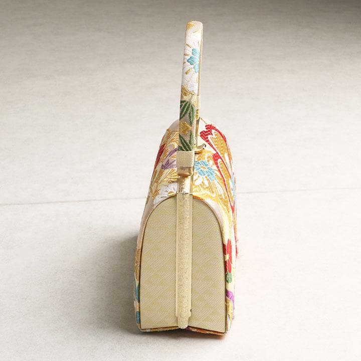 振袖用 草履バッグセット 　古典柄　帯生地　草履:24cm　S563