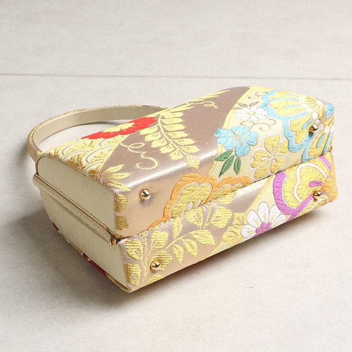 振袖用 草履バッグセット 　古典柄　帯生地　草履:24cm　S563