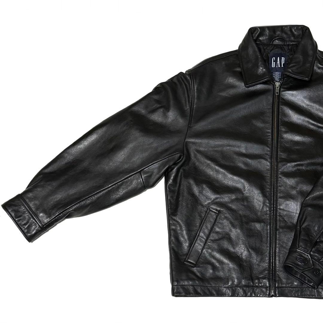 90s OLD GAP 本革 レザージャケット S 極美品 紺タグ 希少サイズ