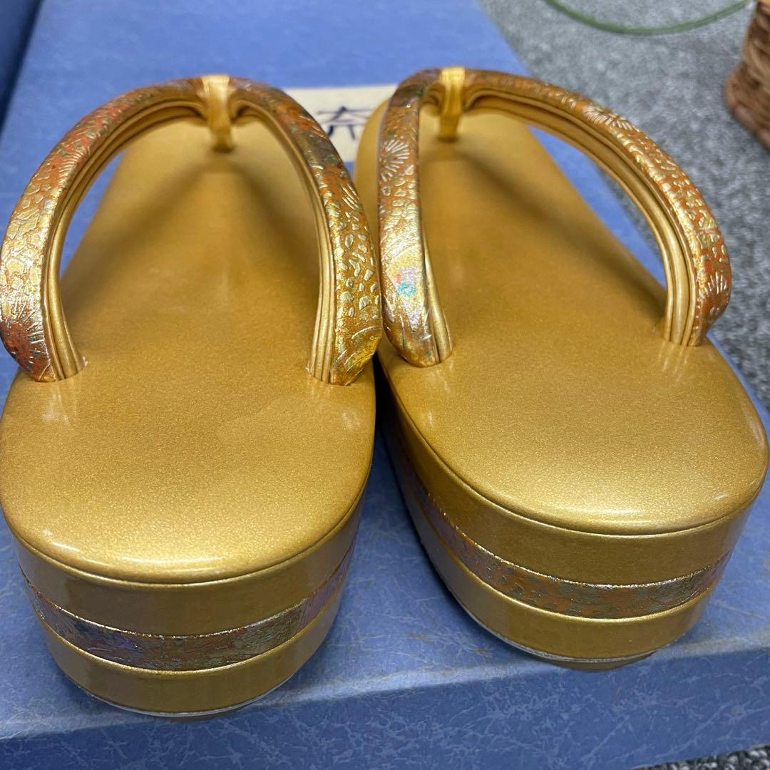 た*マ様 総牛革製品　和装草履　おとも　バッグセット　大阪高級ぞうり　高級　杏奈