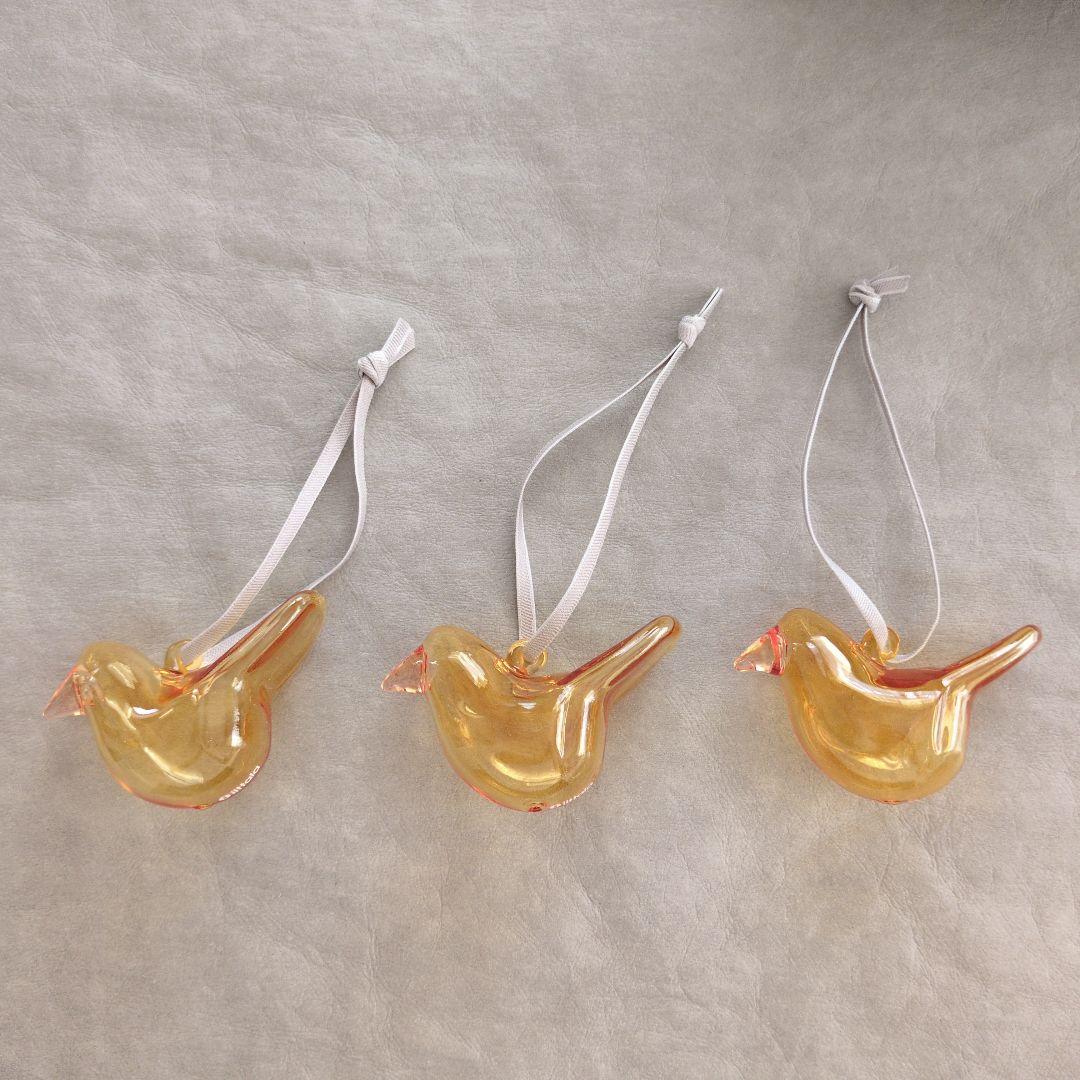 イッタラ バードガラスオーナメント yellow