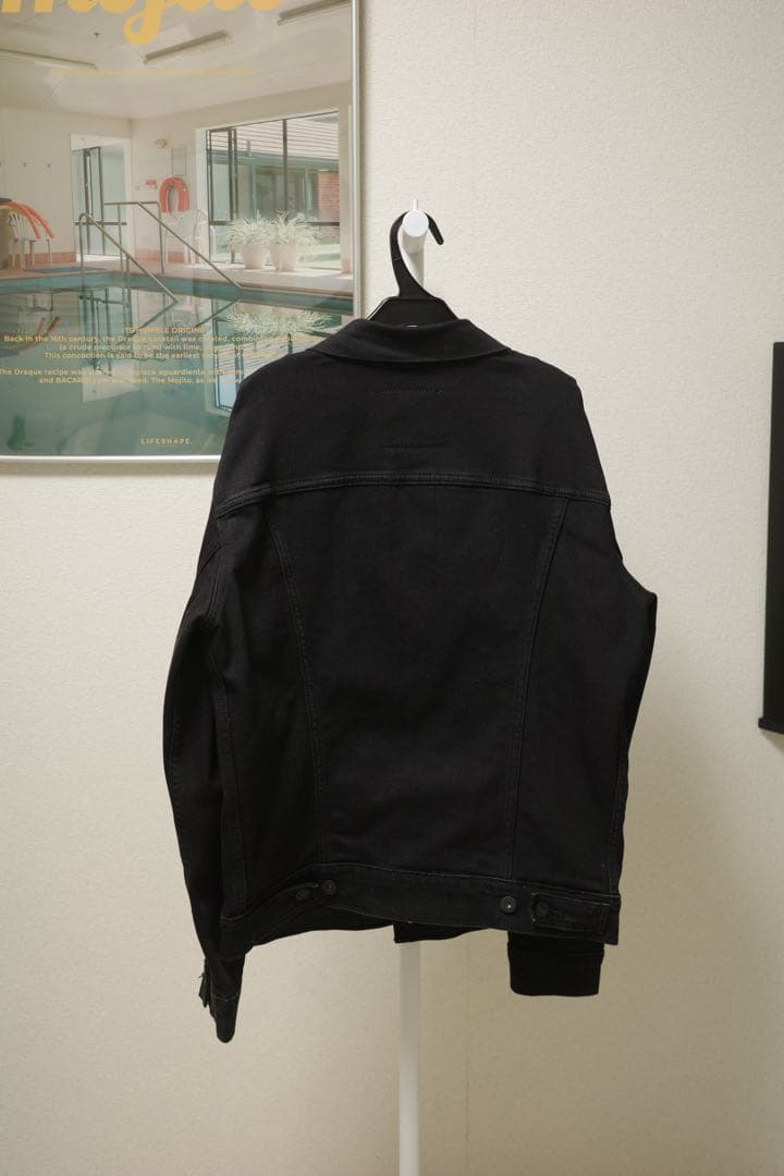 Levi's Premium ブラックデニムジャケット BIG E 黒