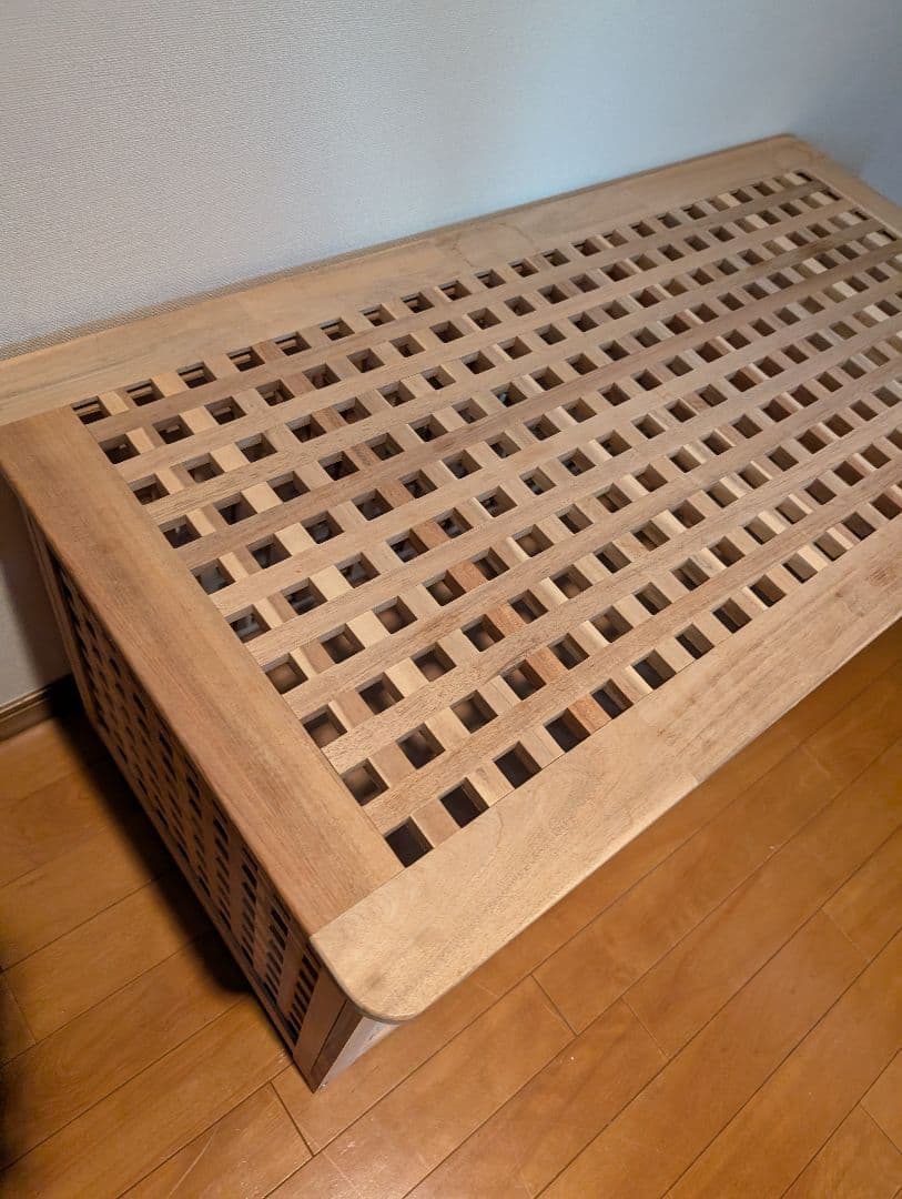 《送料込》IKEA ホール リビングテーブル 収納 アカシア材 センターテーブル