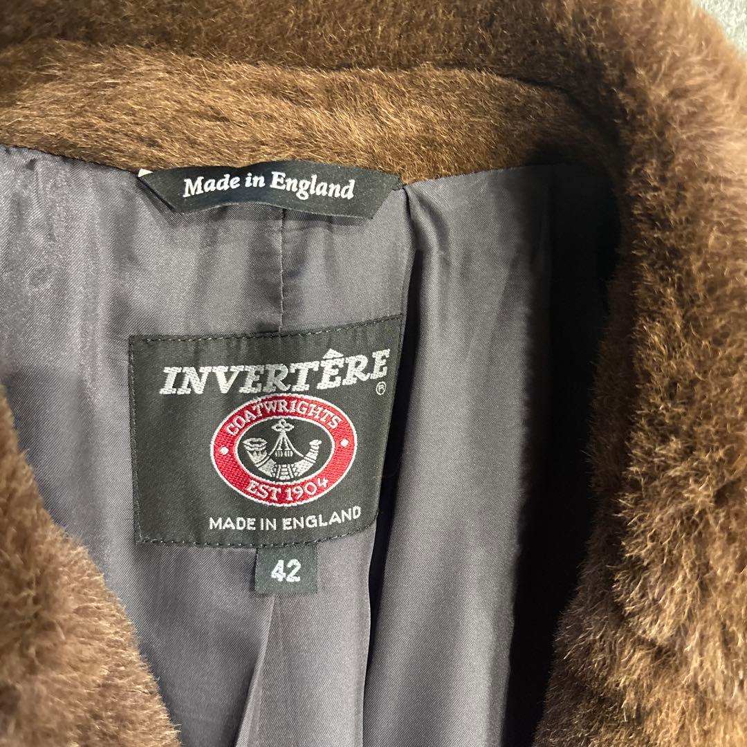 【中古】INVERTERE アルパカコート茶　サイズ42