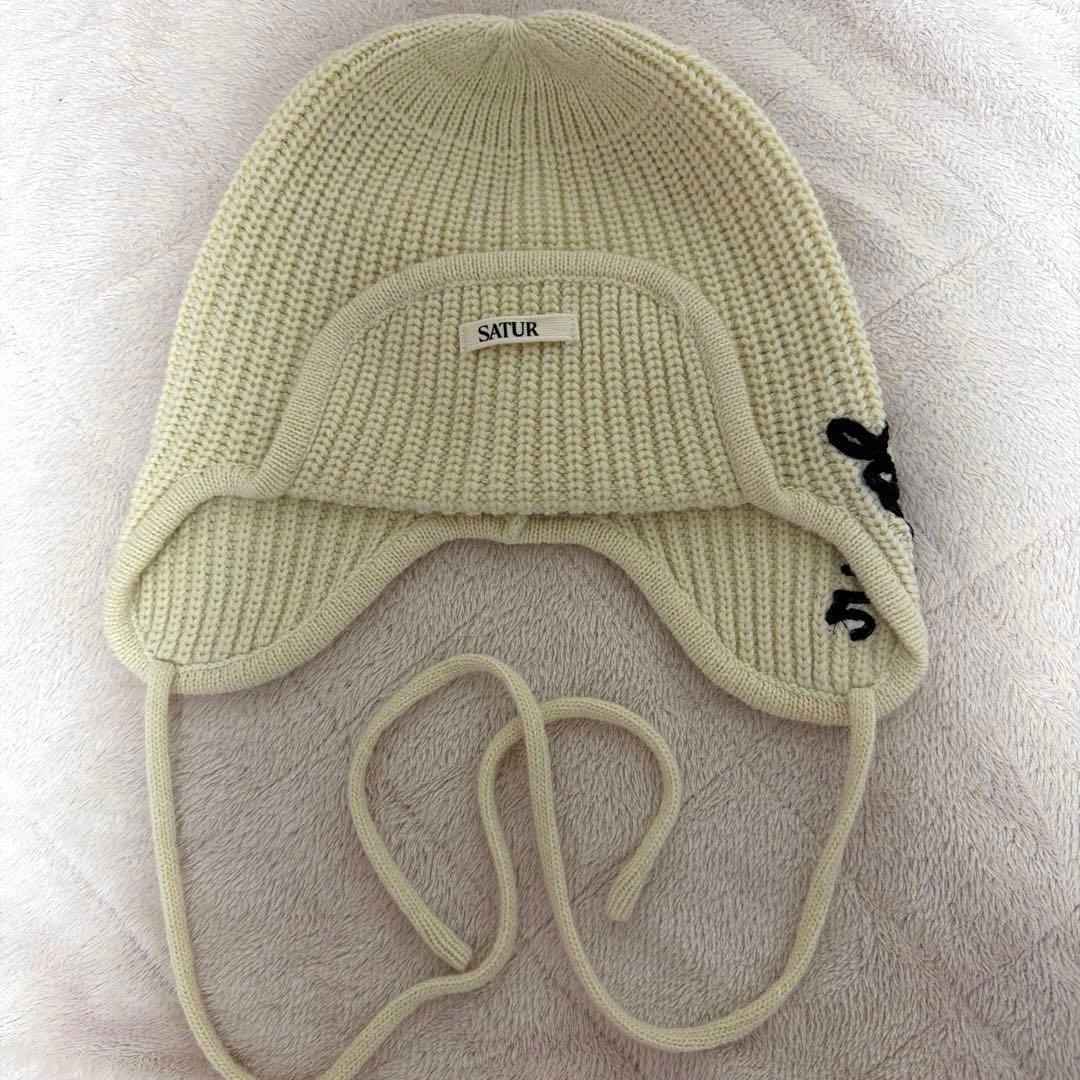 SATUR ニット帽 ビーニー CREAM