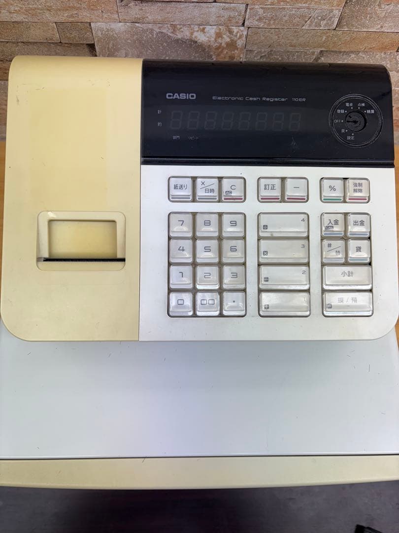 CASIO レジスター + ロールペーパー合計14個、専用レジインク5個他