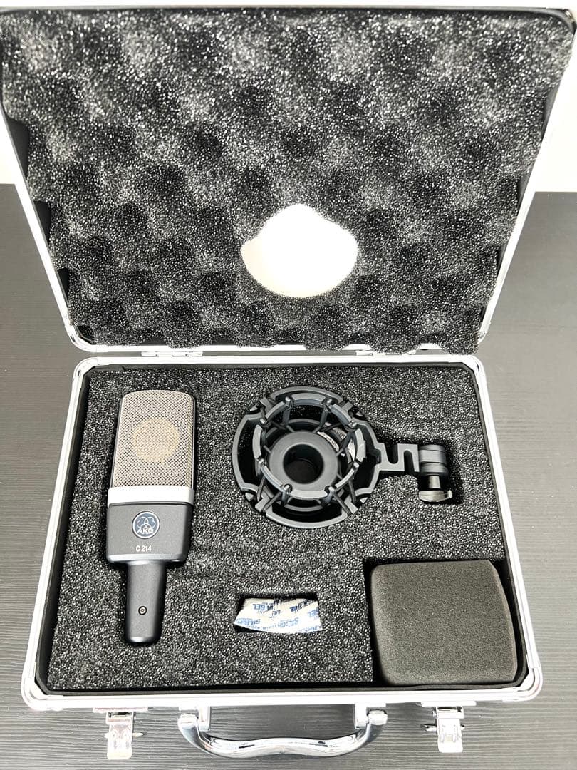 【美品】AKG C214 コンデンサーマイク 純正ケース ショックマウント