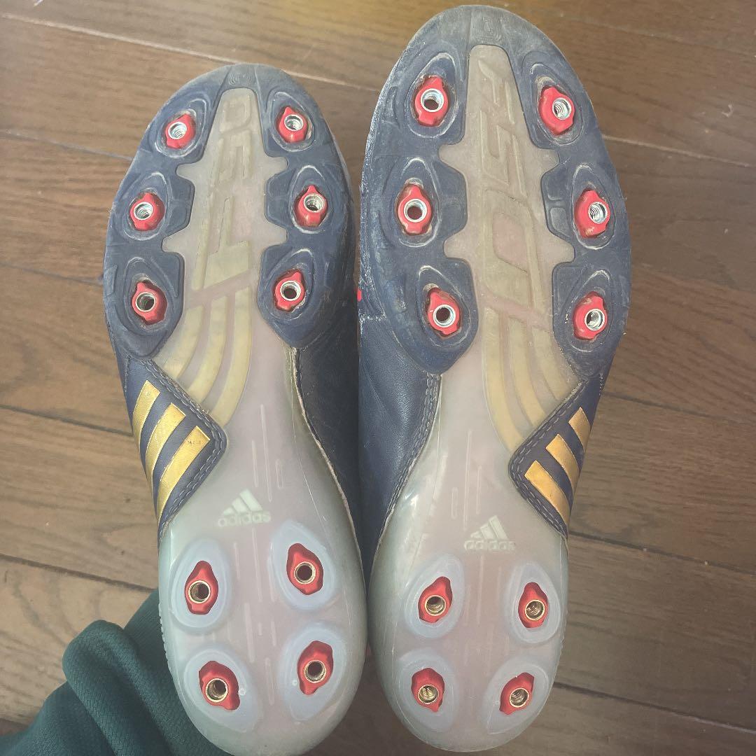 F50 レザー ニューネイビー×メタリックゴールド×アルゼンチンブルー