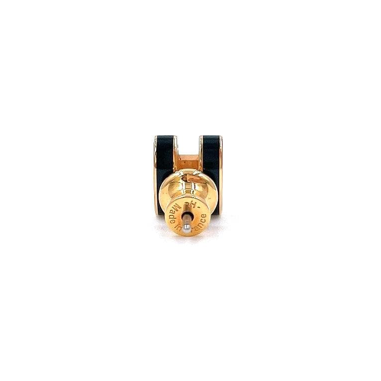 ✨️極美品✨️ エルメス ポップH ピアス レディース ブラック ゴールド 片耳