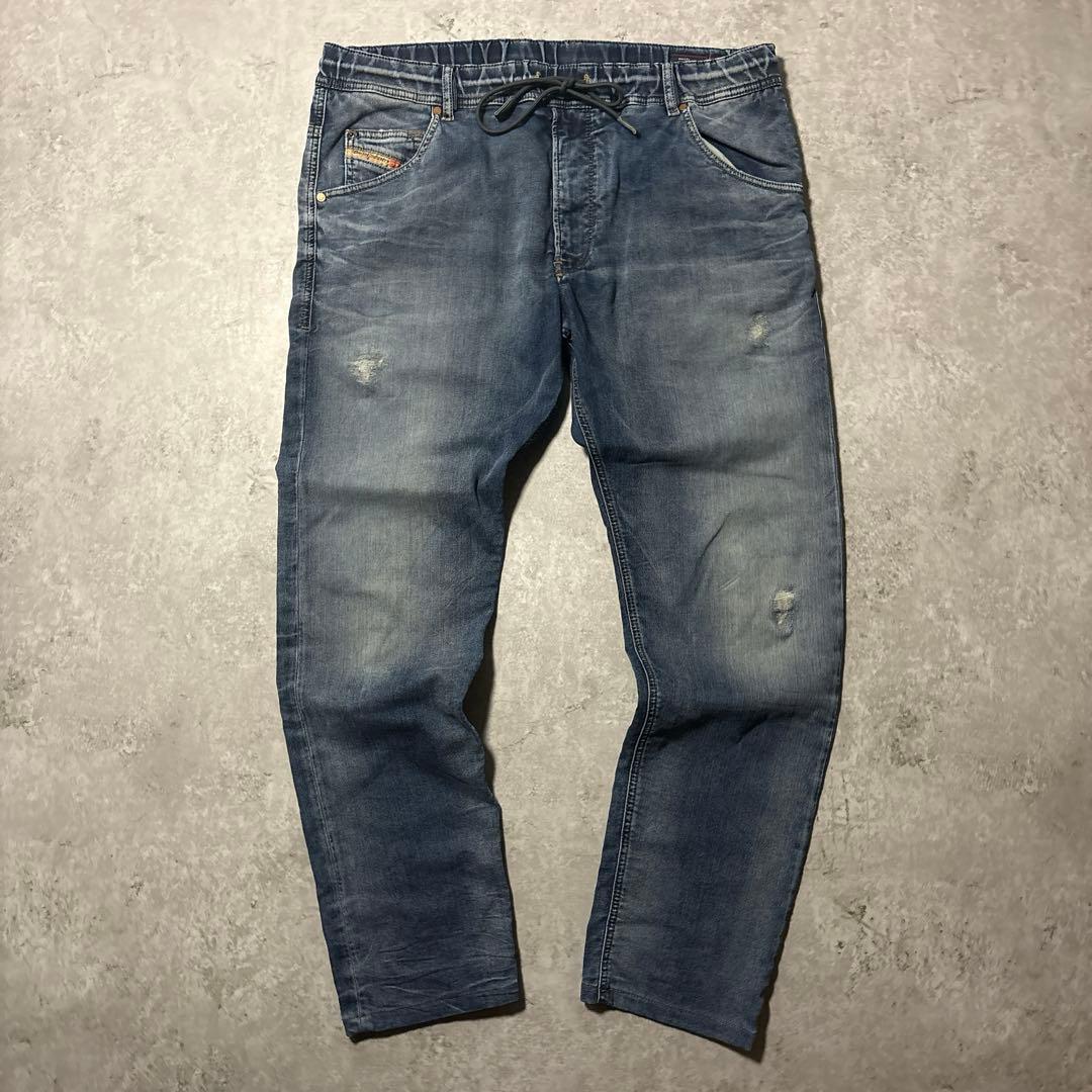 人気 DIESEL JOGGJEANS KROOLEY デニム 36 ダメージ